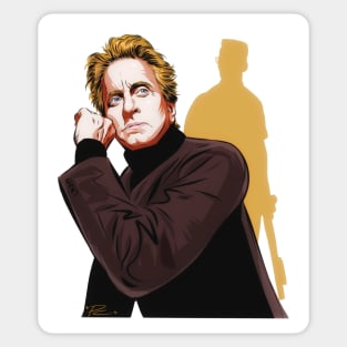 Michael Douglas - An illustration by Paul Cemmick Sticker